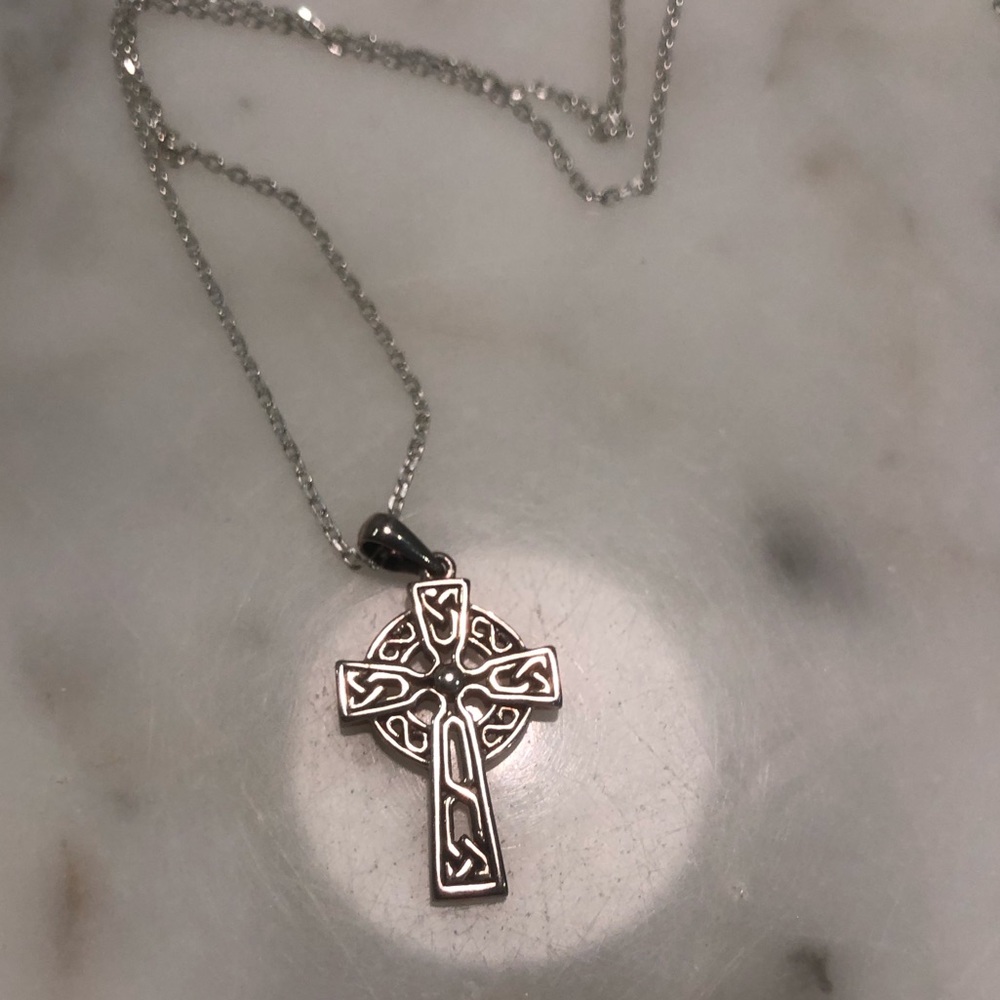 Sterling silver Celtic cross and chain
